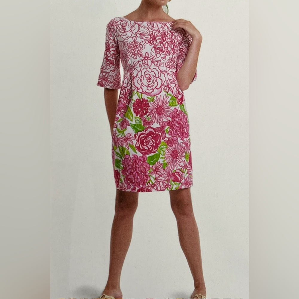 EUC Lilly Pulitzer Livie dress White Color by Numbers 8